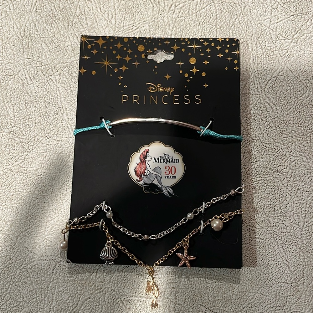 Disney princess little mermaid anniversary jewelry set
